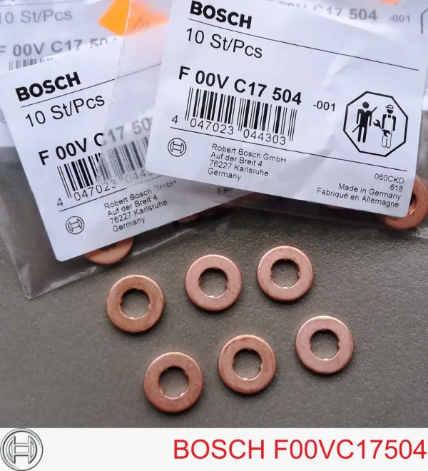 Кольцо форсунки инжектора посадочное Bosch F00VC17504