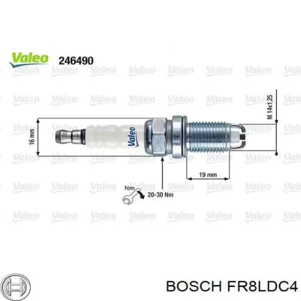 Свечи зажигания FR8LDC4 Bosch