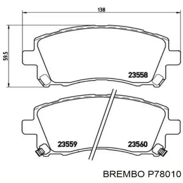 Купить P78010 Brembo Колодки тормозные