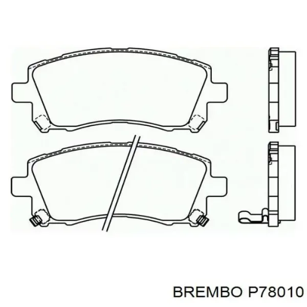 Передние тормозные колодки P78010 Brembo