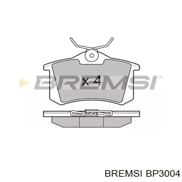 Задние тормозные колодки BP3004 Bremsi