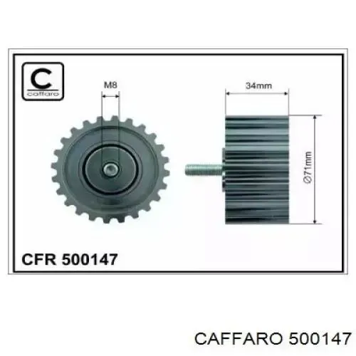 Паразитный ролик ГРМ 500147 Caffaro