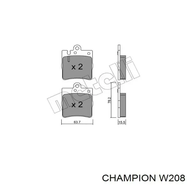 Воздушный фильтр W208 Champion