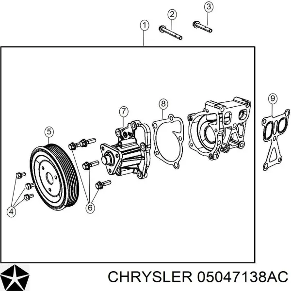 Помпа 05047138AC Chrysler
