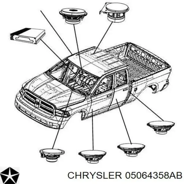 Динамик передней двери 05064358AB Chrysler