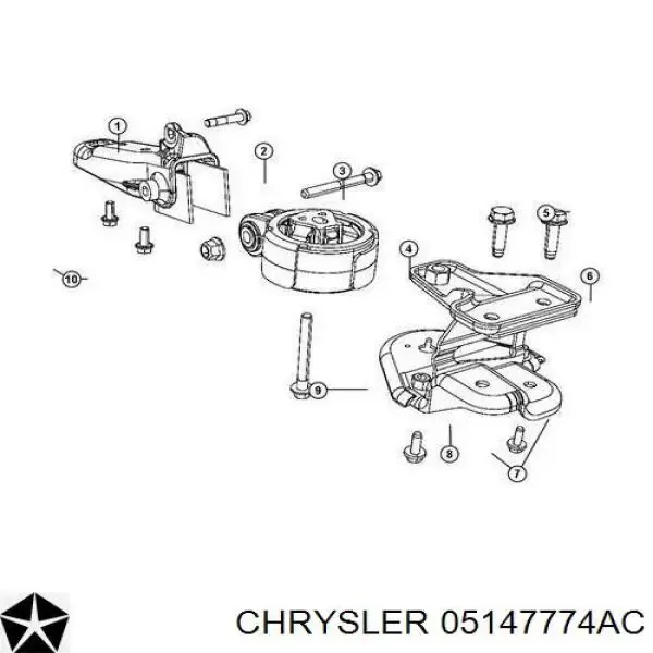 Задняя опора двигателя 05147774AC Chrysler