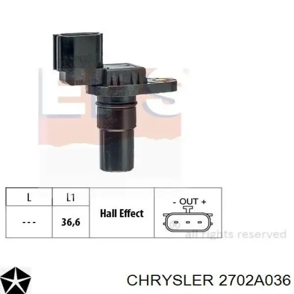 Датчик скорости 2702A036 Chrysler
