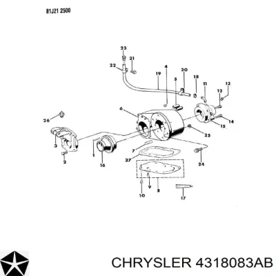 Герметик силиконовый CHRYSLER 4318083AB