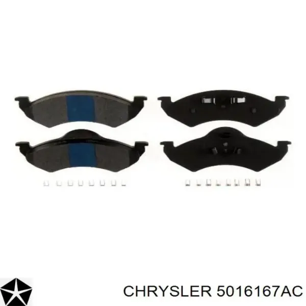 Передние тормозные колодки 5016167AC Chrysler