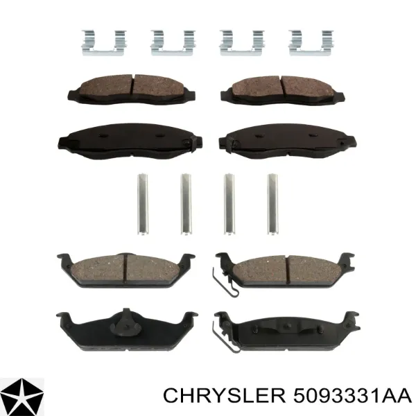 Передние тормозные колодки 5093331AA Chrysler