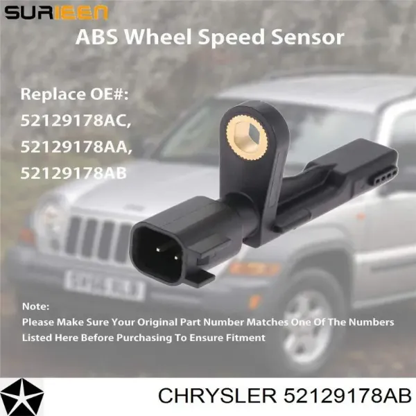 Датчик АБС задний 52129178AB Chrysler
