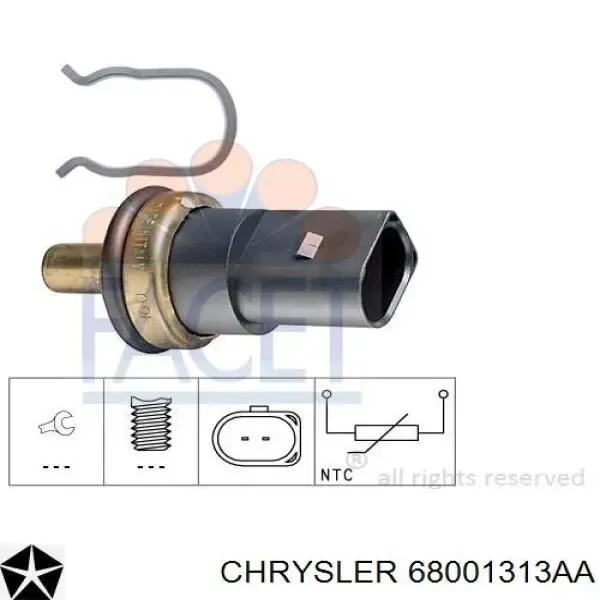 Датчик температуры жидкости Chrysler 68001313AA