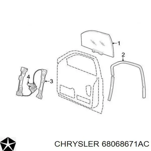 Стекло двери передней левой GS3803D301 XYG