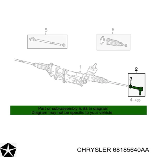 Рулевой наконечник 68185640AA Chrysler