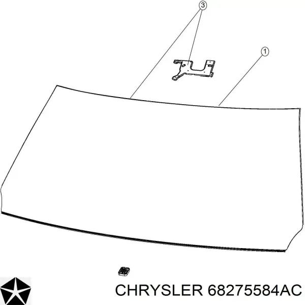 Лобовое стекло 68275584AD Chrysler