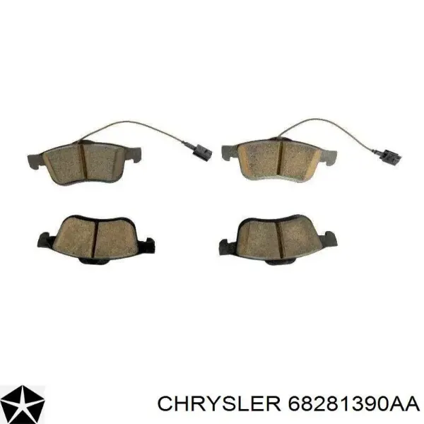Передние тормозные колодки 68281390AA Chrysler