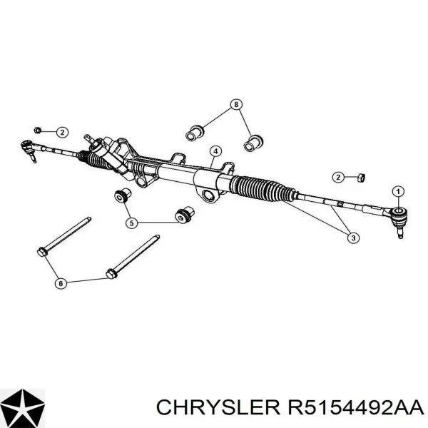 Рулевая рейка R5154492AA Chrysler