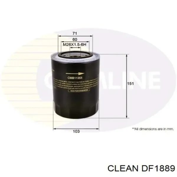 Купить DF1889 Clean Фильтр центробежный очистки масла