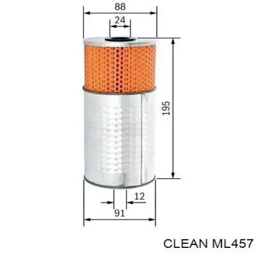 Масляный фильтр ML457 Clean
