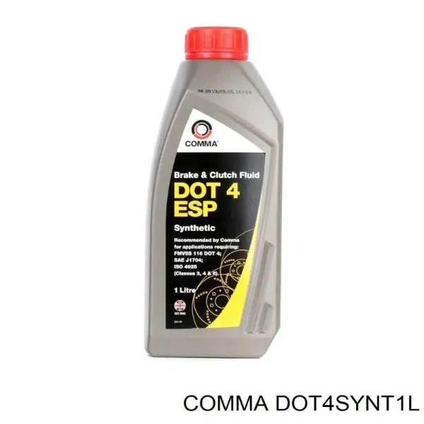 Тормозная жидкость DOT4SYNT1L Comma