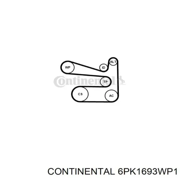 Ремень приводной 6PK1693WP1 Continental/Siemens