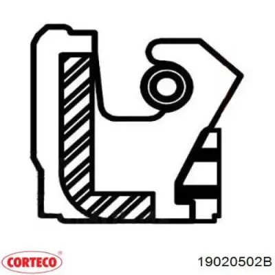 Сальник рулевой рейки/механизма CORTECO 19020502B