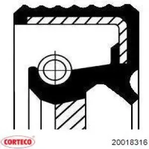 Сальник коленвала 20018316 Corteco