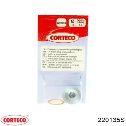 Пробка поддона двигателя 220135S Corteco