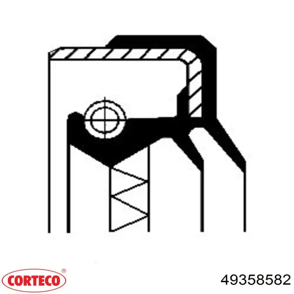 Сальник редуктора переднего моста 49358582 Corteco