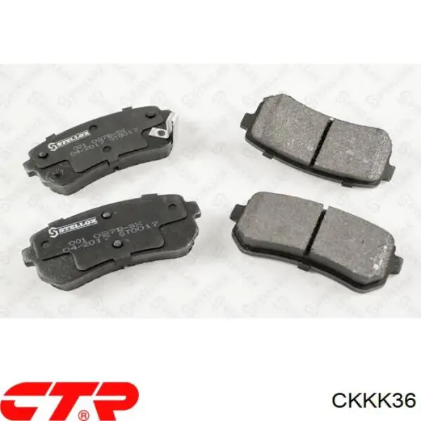 Задние тормозные колодки CKKK36 CTR