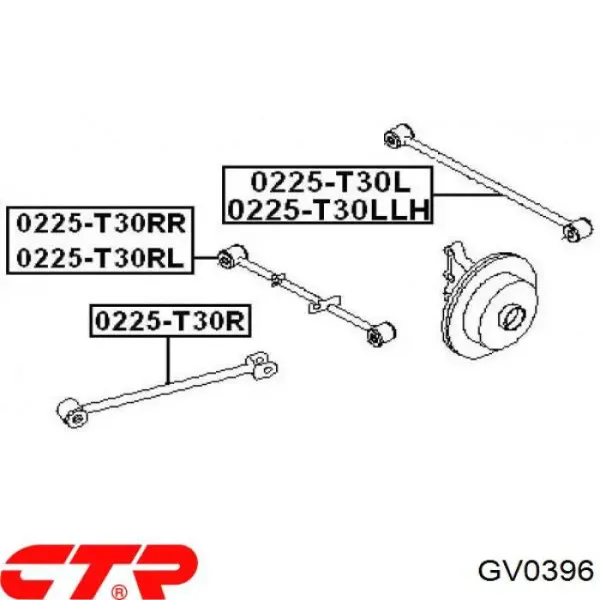 Купить GV0396 CTR Сайлентблок заднего поперечного рычага