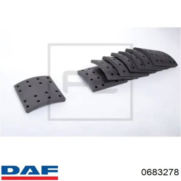 Накладка тормозная задняя (TRUCK) 0683278 DAF