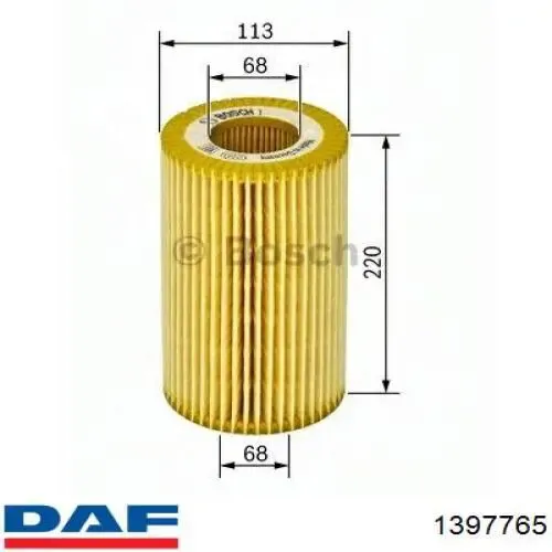 Масляный фильтр 1397765 DAF