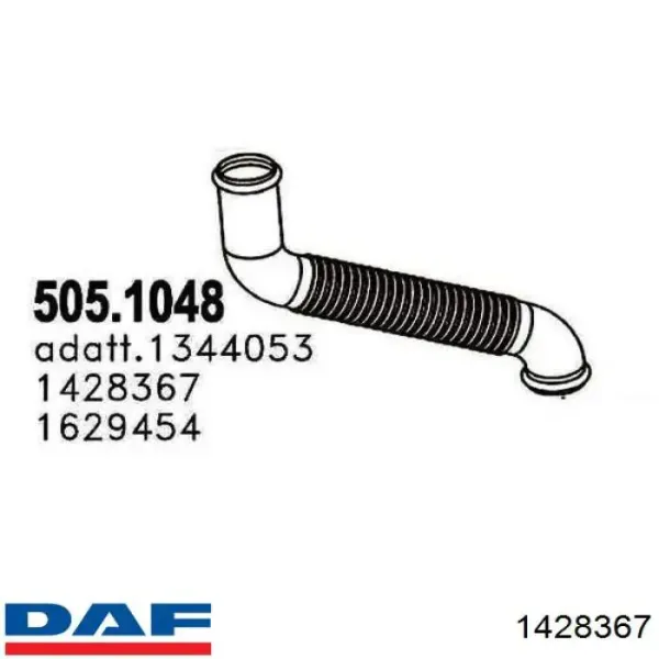Выхлопная труба 1428367 DAF