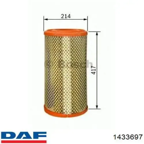 Воздушный фильтр 1433697 DAF