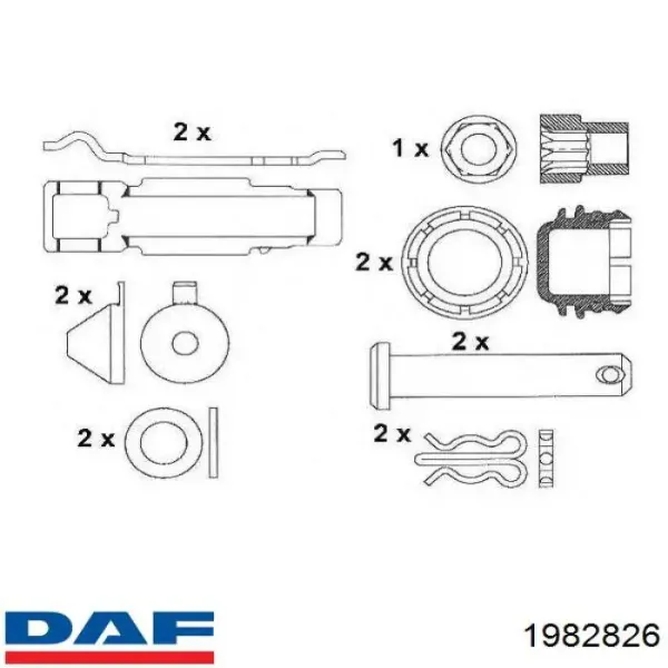 Передние тормозные колодки 1982826 DAF
