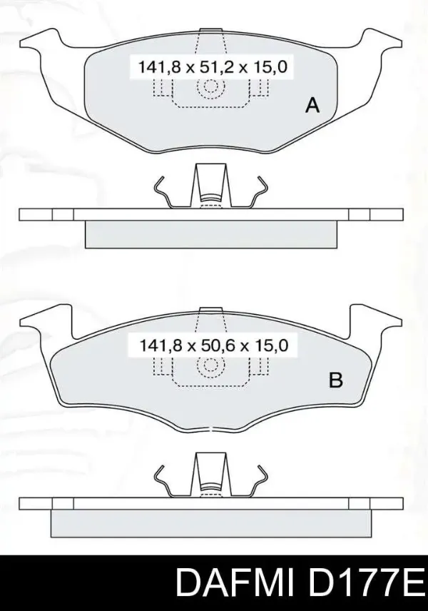 Передние тормозные колодки D177E Dafmi