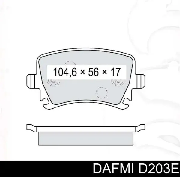 Задние тормозные колодки D203E Dafmi