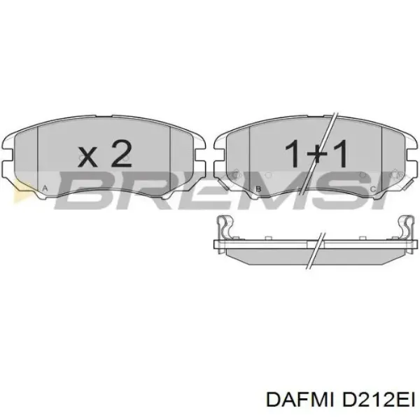 Задние тормозные колодки D212EI Dafmi