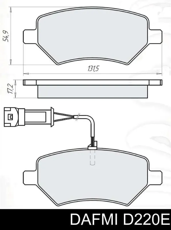 Передние тормозные колодки D220E Dafmi