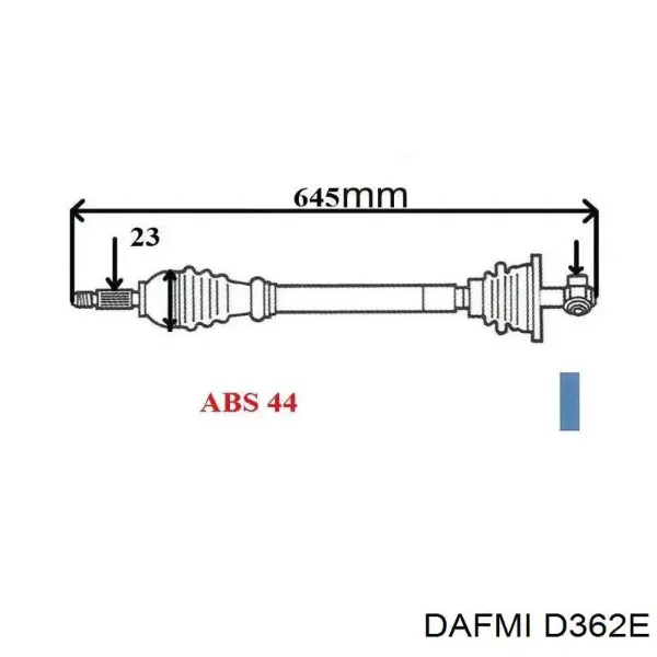 Задние тормозные колодки D362E Dafmi