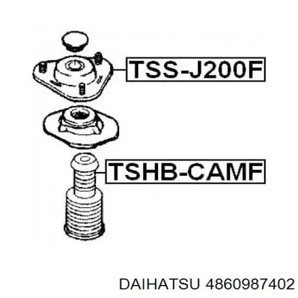 Опора переднего амортизатора 4860987402 Daihatsu