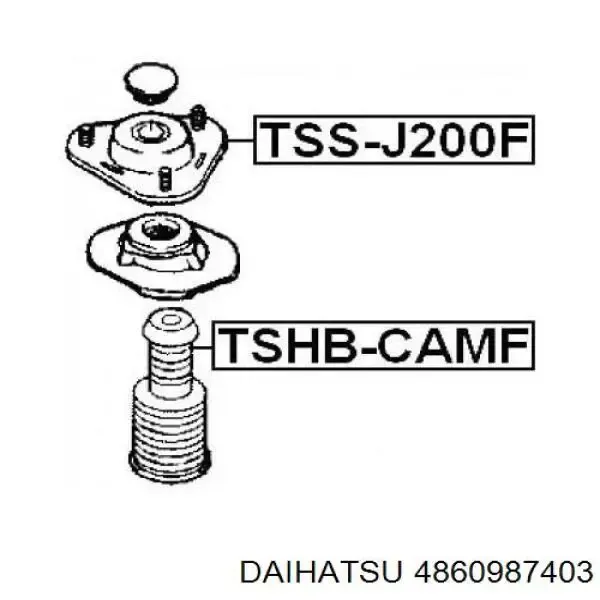 Опора переднего амортизатора 4860987403 Daihatsu
