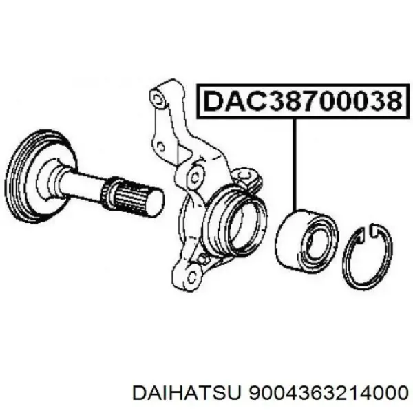 Подшипник ступицы 9004363214000 Daihatsu
