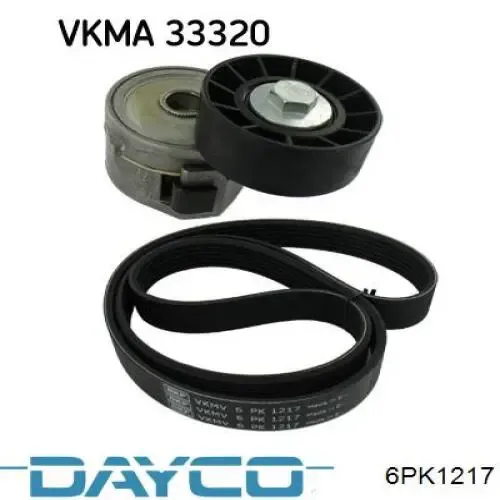 Клиновый ремень Dayco 6PK1217 цена, от