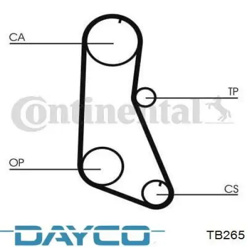 Ремень ГРМ TB265 Dayco