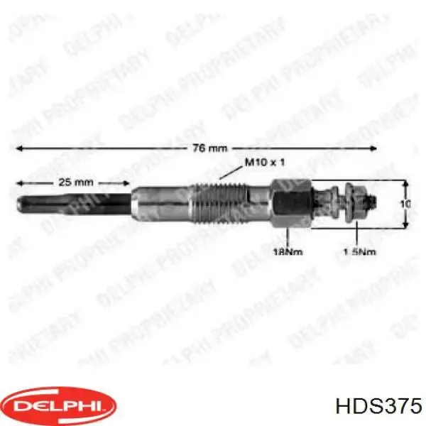Свеча накала Delphi HDS375