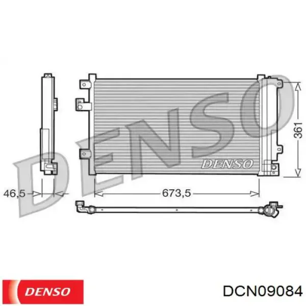 Радиатор кондиционера DCN09084 Denso