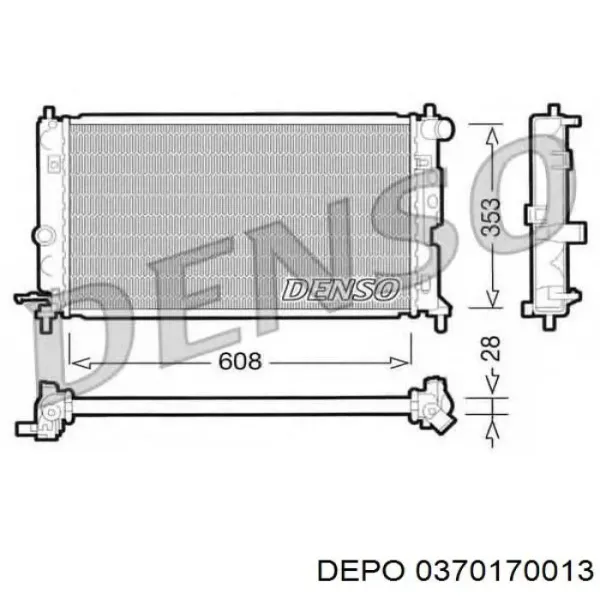 Радиатор 0370170013 Depo/Loro/Abakus