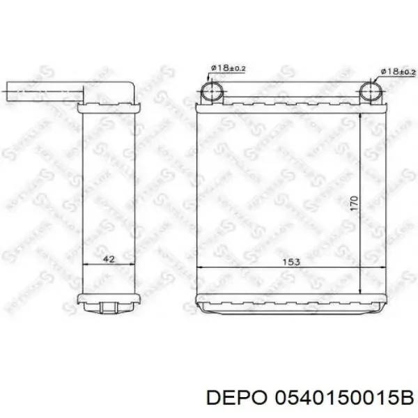 Радиатор печки 0540150015B Depo/Loro/Abakus